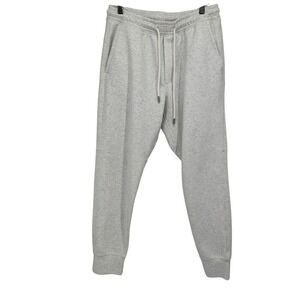 American Eagle Men's Jogger Sweatpants M Gray Fleece Y2K Loungewear Casual Gym
